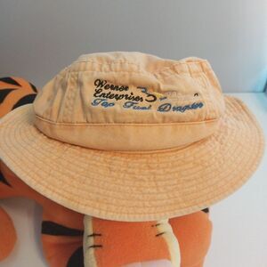 Werner Enterprises Bucket Hat Sz L Orange Denim Top Fuel Dragster Adams Upscale